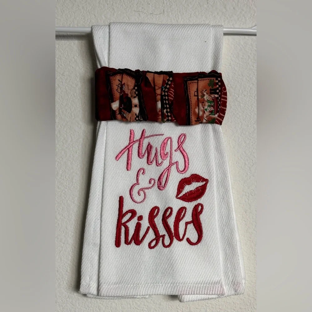 D13- set (5) 🎀Handmade decorative valentine towels🎀 kitchen & bathroom,